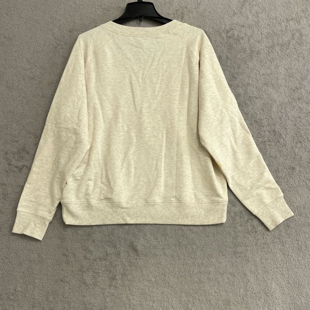 Buffalo David Bitton Women's L Beige V-Neck Long Sleeve Pullover Top L1213 - Picture 4 of 10